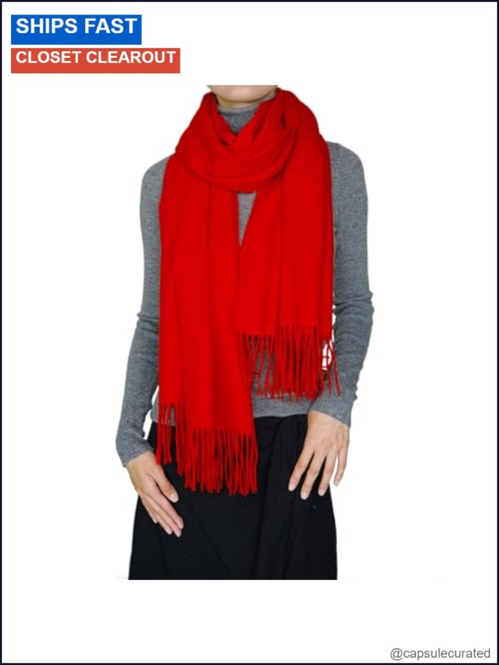 100% Merino Wool Shawl Scarf Large Winter Wrap Pashmina Travel Women